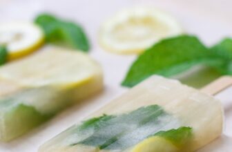 Mojito Mint Popsicles with Lemon and Honey